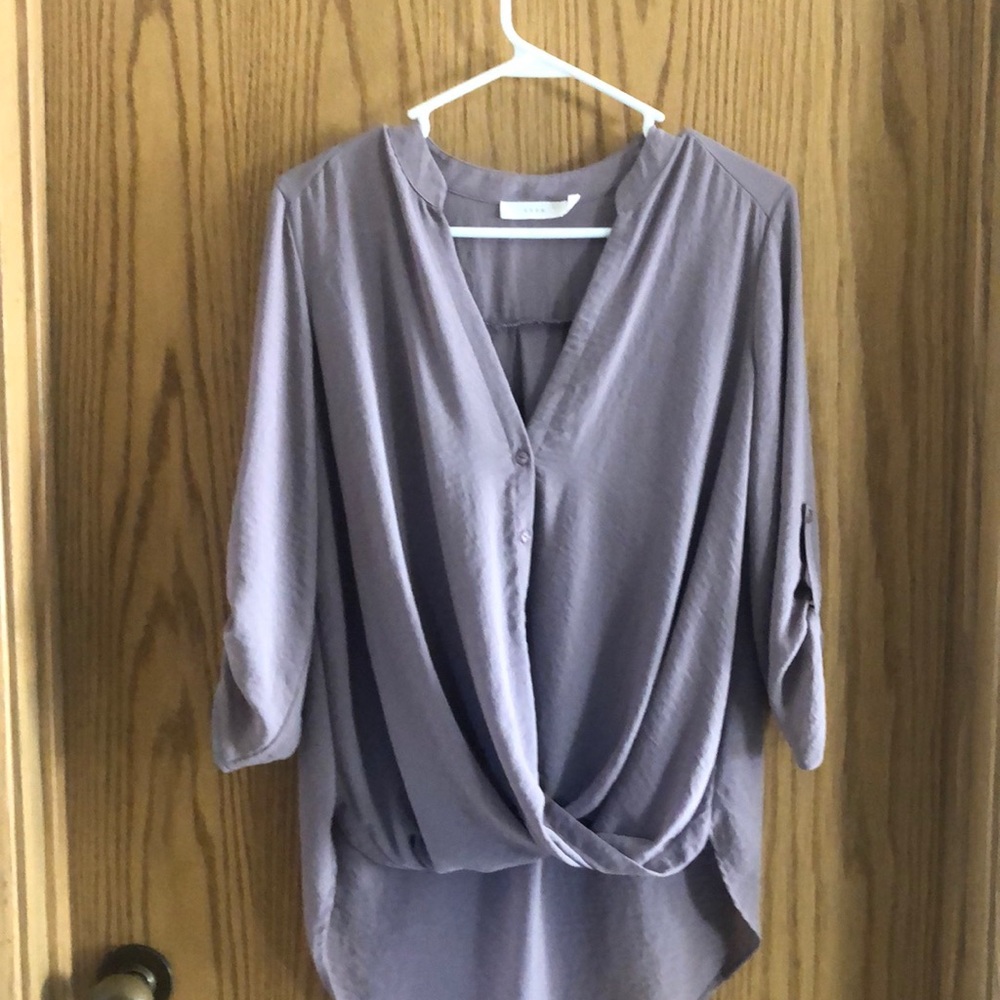 Lush roll tab crossover tunic
